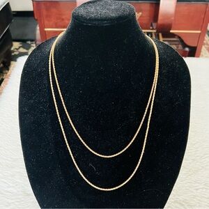 Betsy Johnson Set of 2 w/ heart charm on the back Necklace